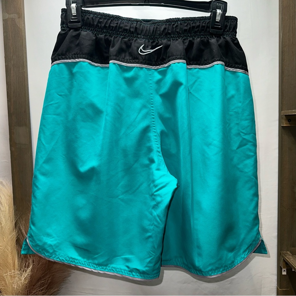 Men’s Nike Black and Teal Swim Shorts - with pockets - size s
